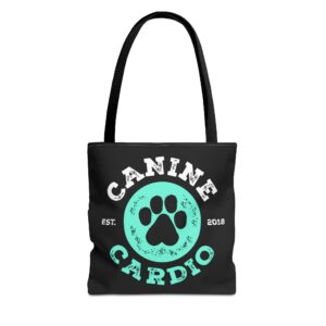 Canine Cardio Tote Bag — Dog Paw Fitness Canvas Tote