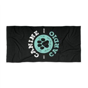 Canine Cardio Paw Print Beach Towel — Dog Lover Summer Towel
