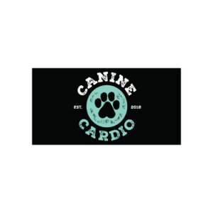 Canine Cardio Bumper Sticker — Paw Print Fitness Decal for Dog Walkers & Pet Lovers